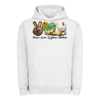 Peace Love Leghorn Chicken Urban Hoodie | Teevron