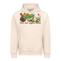 Sandshell Peace Love Leghorn Chicken Urban Hoodie - LillyAllenDesigns