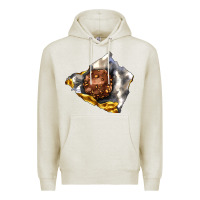 Oatmeal Heather chocolate package Premium Hoodie - AdoDesignShop
