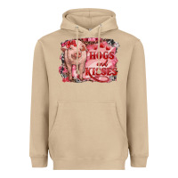 Mushroom valentine's day pig hogs and kisses Heavyweight Hoodie - RanaPortraitStore