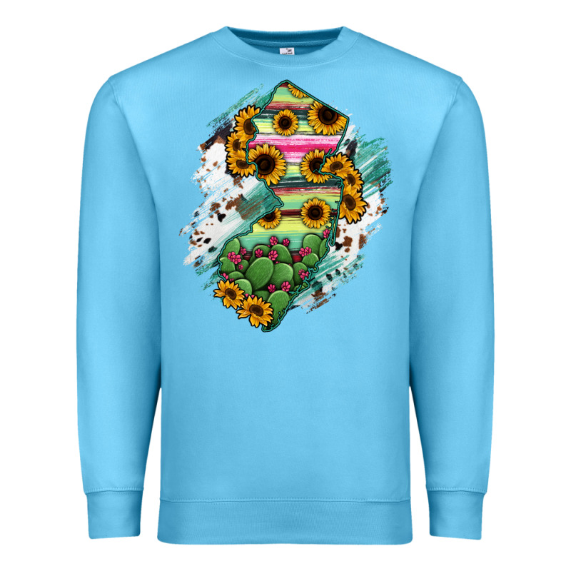 New Jersey State Map Premium Sweatshirt by RanaPortraitStore | Teevron