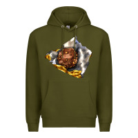 Army Green chocolate package Premium Hoodie - AdoDesignShop