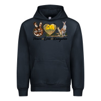 Navy Peace Love Kangaroo Urban Hoodie - LillyAllenDesigns