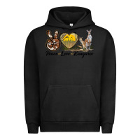 Pigment Black Peace Love Kangaroo Urban Hoodie - LillyAllenDesigns