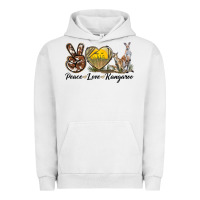Pigment Lunar Rock Peace Love Kangaroo Urban Hoodie - LillyAllenDesigns