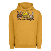 Pigment Peanut Butter Peace Love Kangaroo Urban Hoodie - LillyAllenDesigns