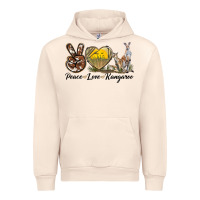 Sandshell Peace Love Kangaroo Urban Hoodie - LillyAllenDesigns