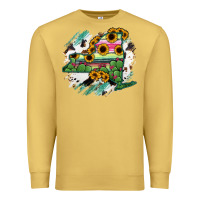 Antique Gold New York State Map Premium Sweatshirt - RanaPortraitStore