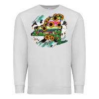 Dove Grey New York State Map Premium Sweatshirt - RanaPortraitStore