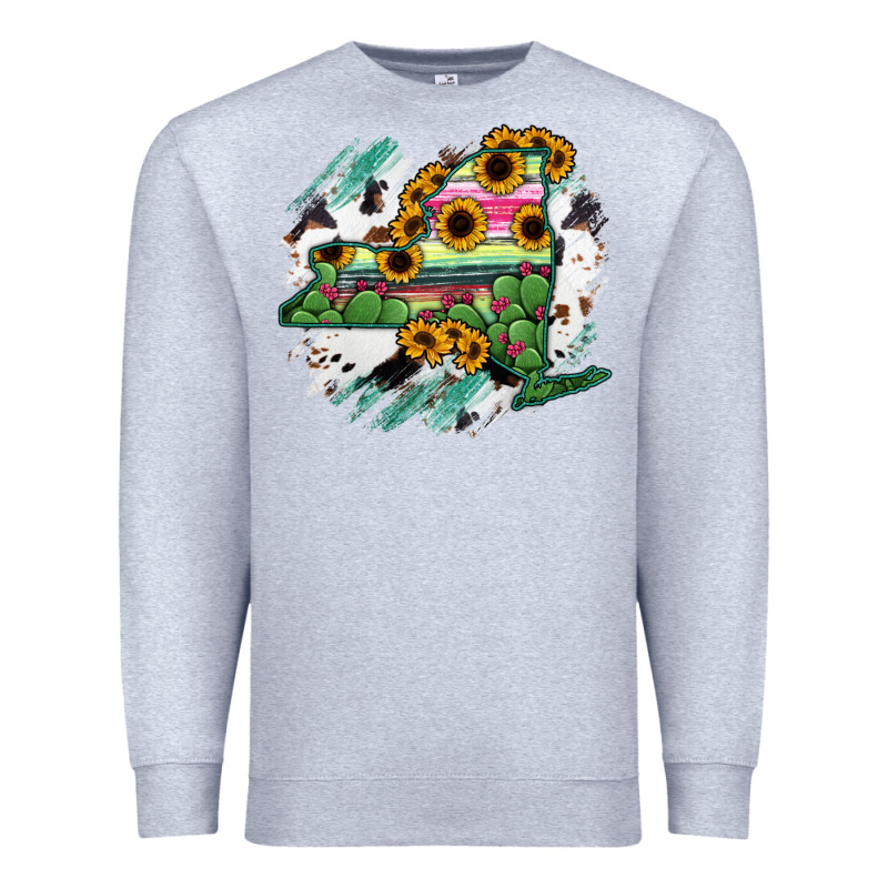 New York State Map Premium Sweatshirt by RanaPortraitStore | Teevron