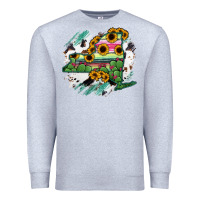 Heather Grey New York State Map Premium Sweatshirt - RanaPortraitStore