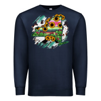 Navy New York State Map Premium Sweatshirt - RanaPortraitStore