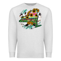 Oatmeal Heather New York State Map Premium Sweatshirt - RanaPortraitStore