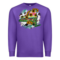 Purple New York State Map Premium Sweatshirt - RanaPortraitStore