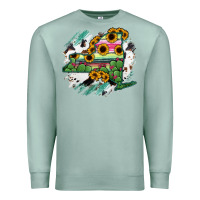 Seafoam New York State Map Premium Sweatshirt - RanaPortraitStore