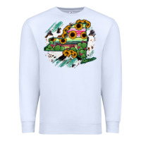 White New York State Map Premium Sweatshirt - RanaPortraitStore