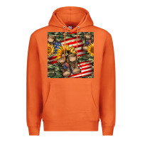 Carrot usa flag with army boot seamless pattern Premium Hoodie - BundleAndBundleShop