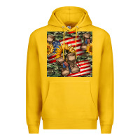 Lemon usa flag with army boot seamless pattern Premium Hoodie - BundleAndBundleShop