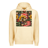 Pina Colada usa flag with army boot seamless pattern Premium Hoodie - BundleAndBundleShop
