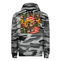 Slate Camo usa flag with army boot seamless pattern Premium Hoodie - BundleAndBundleShop