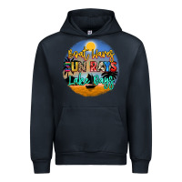 Navy boat waves sun rays lake days Urban Hoodie - NancyCooperArtShop
