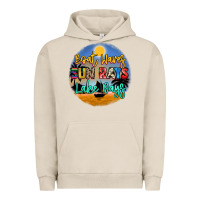 Pigment French Oak boat waves sun rays lake days Urban Hoodie - NancyCooperArtShop