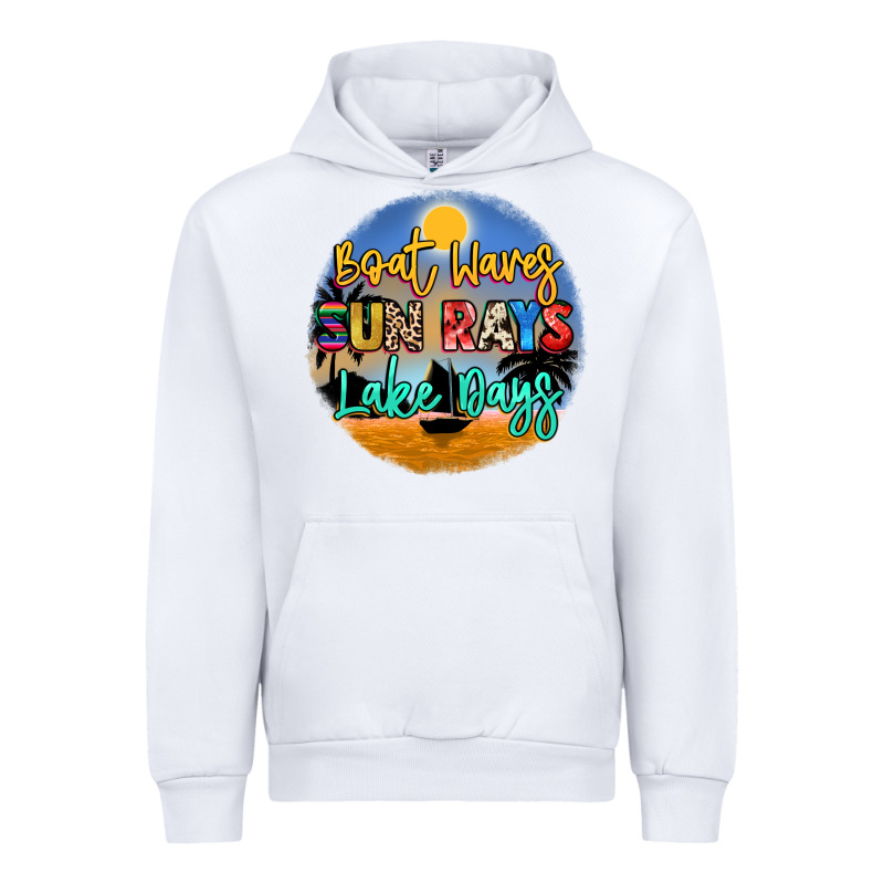 Boat Waves Sun Rays Lake Days Urban Hoodie by NancyCooperArtShop | Teevron