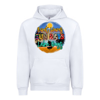 White boat waves sun rays lake days Urban Hoodie - NancyCooperArtShop