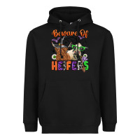 Black beware of heifers Heavyweight Hoodie - Zillion Design Studio