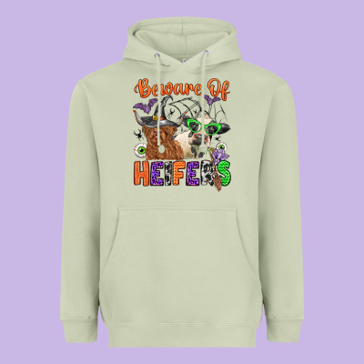 Beware Of Heifers Heavyweight Hoodie Designed By Zillion Design Studio