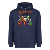 Navy beware of heifers Heavyweight Hoodie - Zillion Design Studio