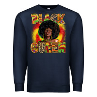 Navy Black queen juneteenth Premium Sweatshirt - Zillion Design Studio