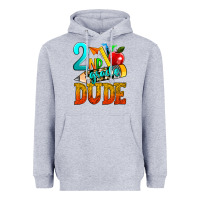 Heather Grey 2nd grade dude Heavyweight Hoodie - texasbilliewilder