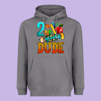 2nd Grade Dude Heavyweight Hoodie Designed By Texasbilliewilder