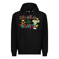 Black drinko de mayo with margarita and  sombrero Premium Hoodie - Artiststas