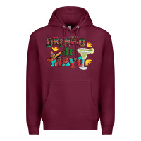 Burgundy drinko de mayo with margarita and  sombrero Premium Hoodie - Artiststas
