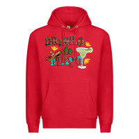 Red drinko de mayo with margarita and  sombrero Premium Hoodie - Artiststas