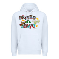 White drinko de mayo with margarita and  sombrero Premium Hoodie - Artiststas