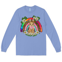Colony Blue easter rabbit rainbow Long Sleeve Tee - BarkalooDesign