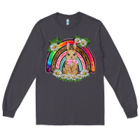 Smoke easter rabbit rainbow Long Sleeve Tee - BarkalooDesign