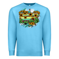 Ocean Blue Pennsylvania State Map Premium Sweatshirt - RanaPortraitStore