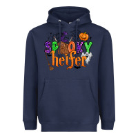 Navy spooky heifer Heavyweight Hoodie - Zillion Design Studio