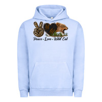 Pigment Grape Ice Peace Love Wild Cat Head Urban Hoodie - LillyAllenDesigns