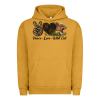 Pigment Peanut Butter Peace Love Wild Cat Head Urban Hoodie - LillyAllenDesigns