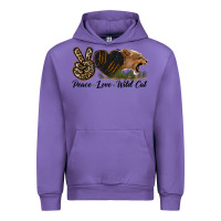 Tulip Peace Love Wild Cat Head Urban Hoodie - LillyAllenDesigns