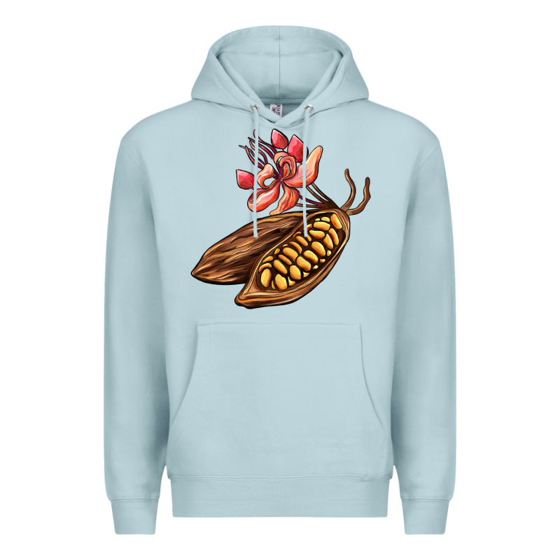 Cacao Beans And Flowers Premium Hoodie by AdoDesignShop | Teevron