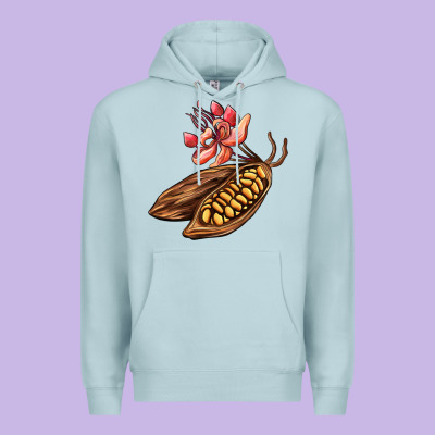 Cacao Beans And Flowers Premium Hoodie Designed By Adodesignshop