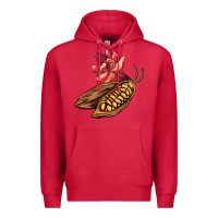 Cardinal cacao beans and flowers Premium Hoodie - AdoDesignShop