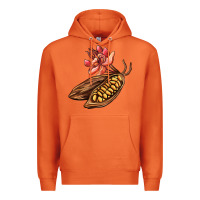 Carrot cacao beans and flowers Premium Hoodie - AdoDesignShop
