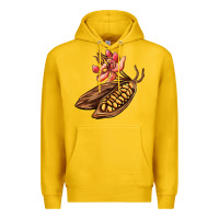 Lemon cacao beans and flowers Premium Hoodie - AdoDesignShop